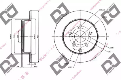 Тормозной диск DJ PARTS BD1428